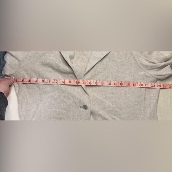 Soft Surroundings Linen Blend Minimalist Single Button Blazer Size XL Lagenlook - Picture 3 of 7